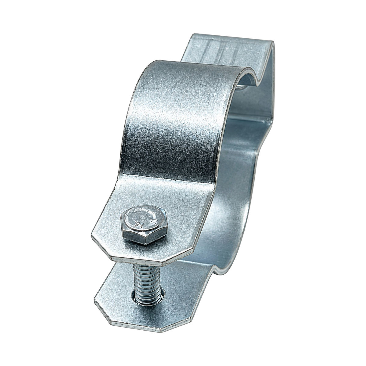 Abrazadera clip metálica galvanizada con tornillo hexagonal
