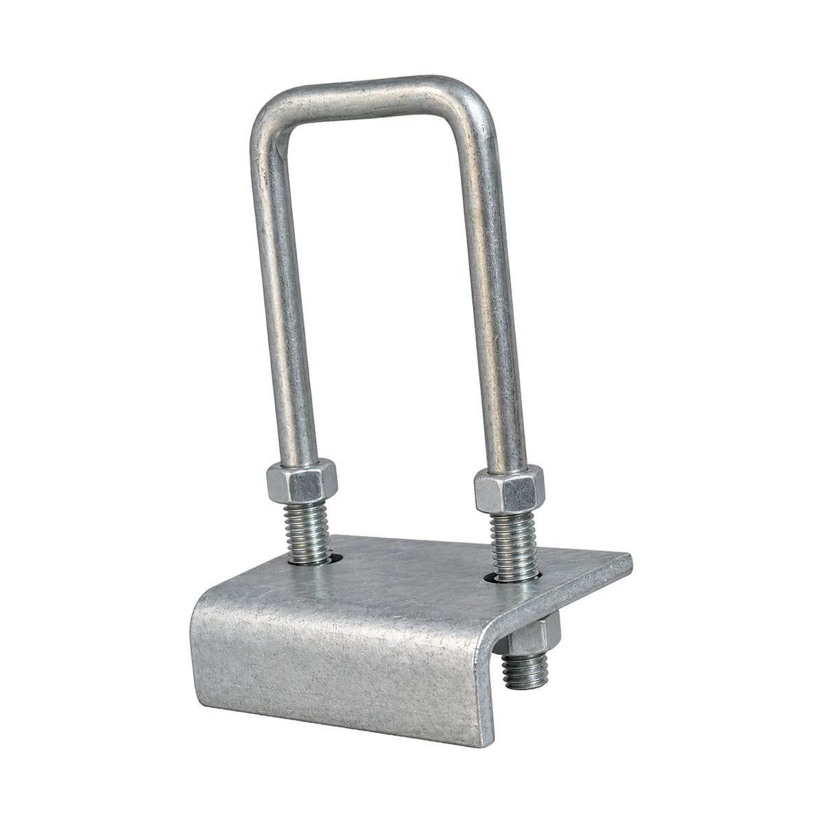 Abrazadera U galvanizada con placa soporte y tuercas
