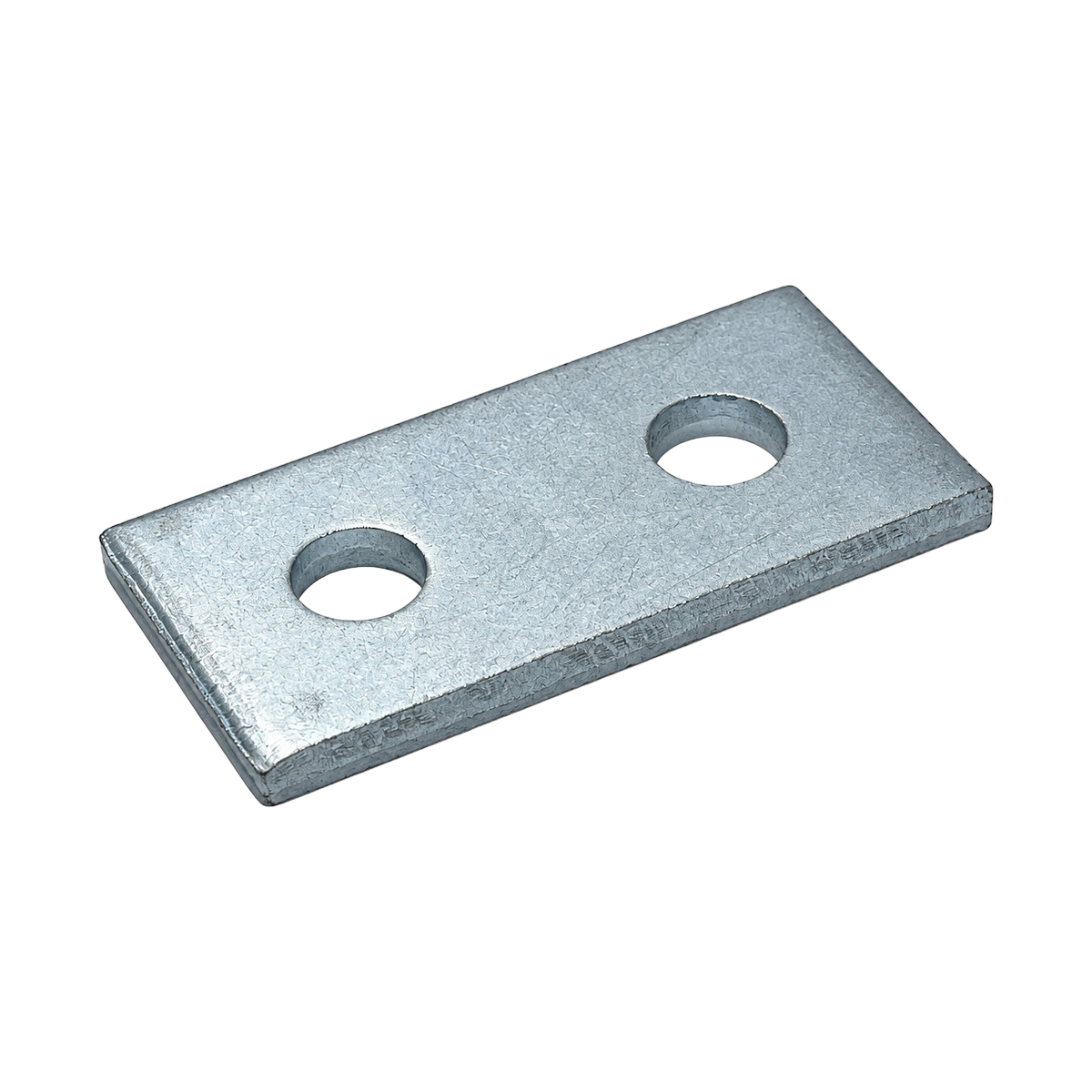 Empalme rectangular galvanizado con 2 orificios
