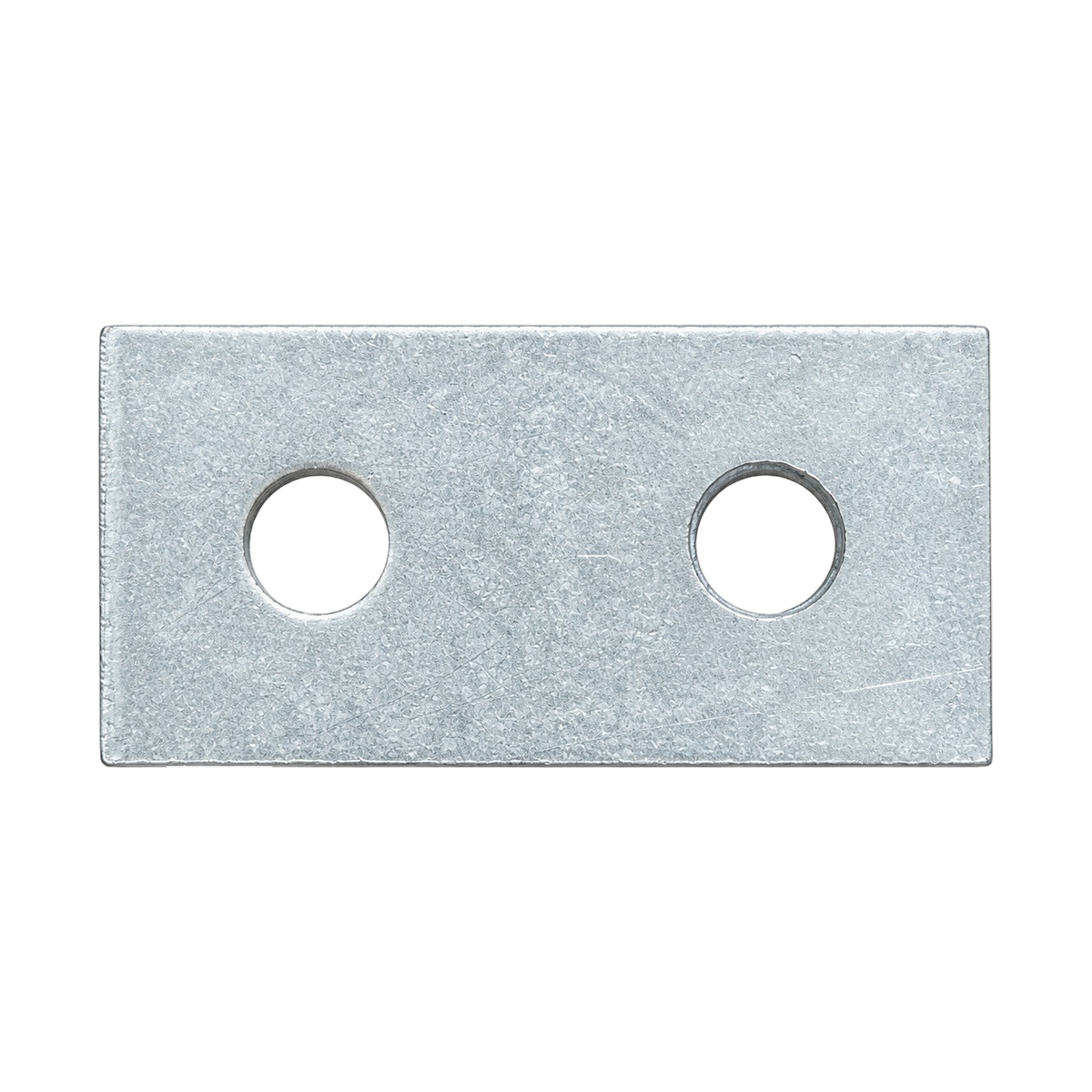 Empalme metálico galvanizado rectangular con 2 orificios