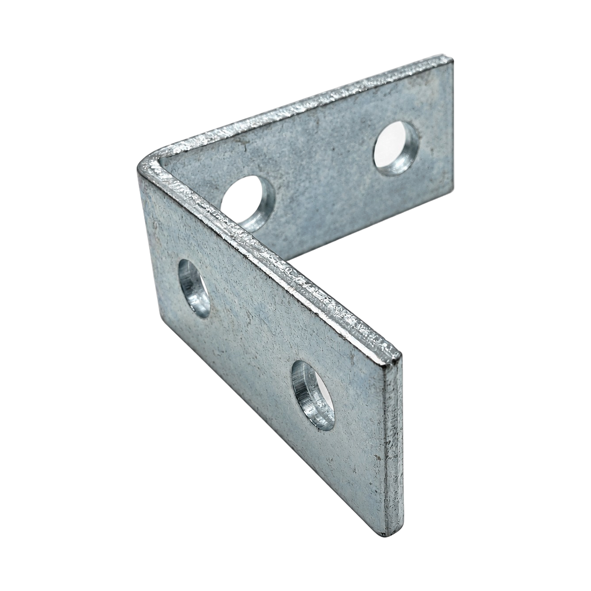 Escuadra galvanizada con 4 orificios para soporte unicanal