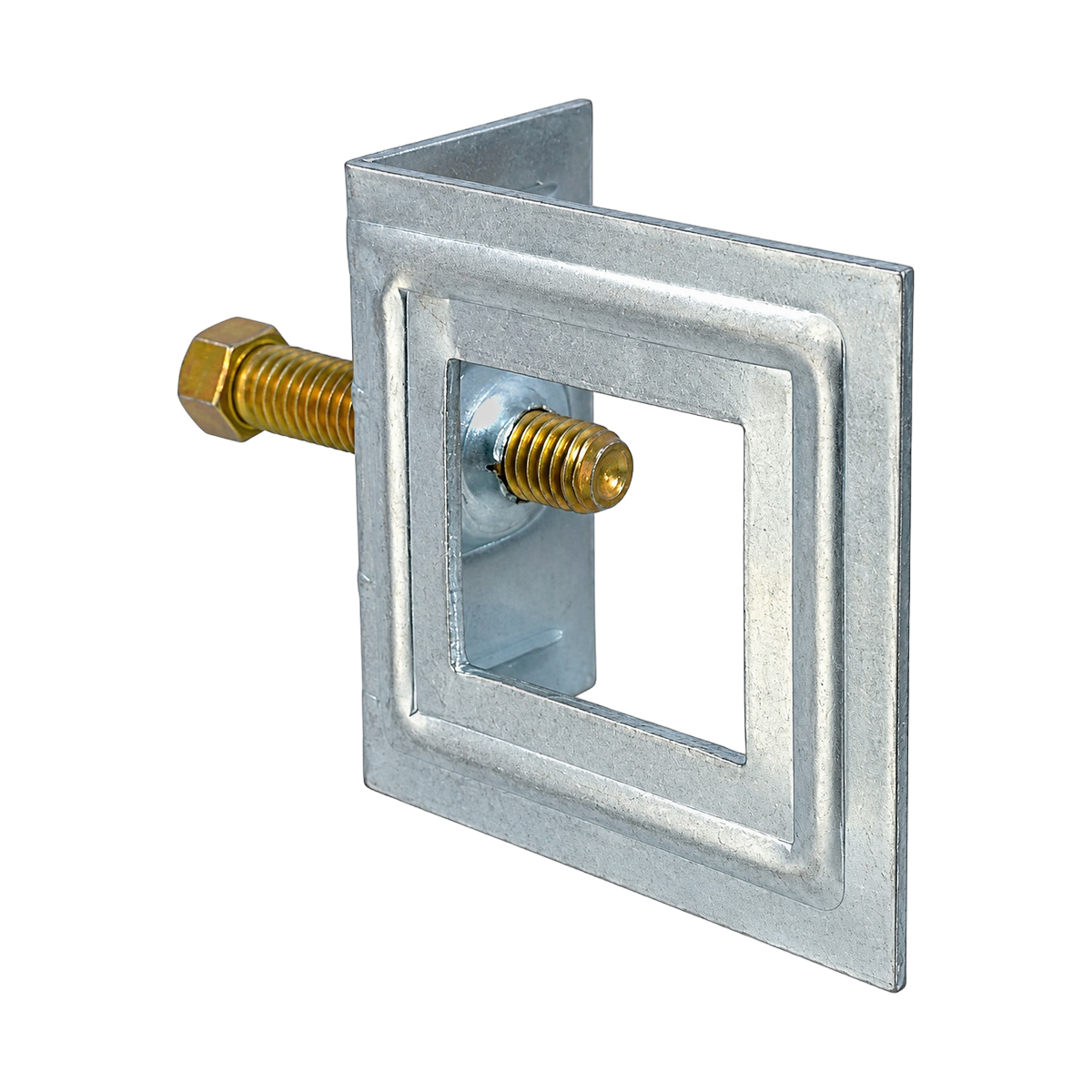 Mordaza ventana galvanizada con tornillo dorado