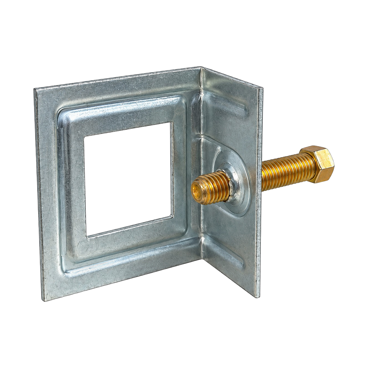 Mordaza ventana galvanizada con tornillo dorado