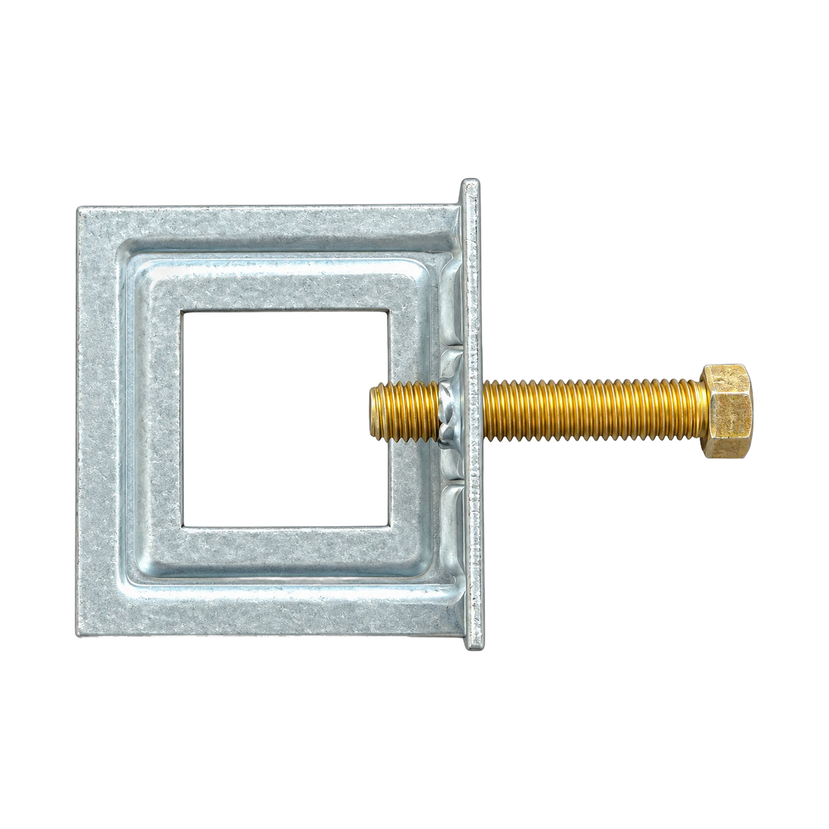 Mordaza ventana galvanizada con tornillo dorado lateral